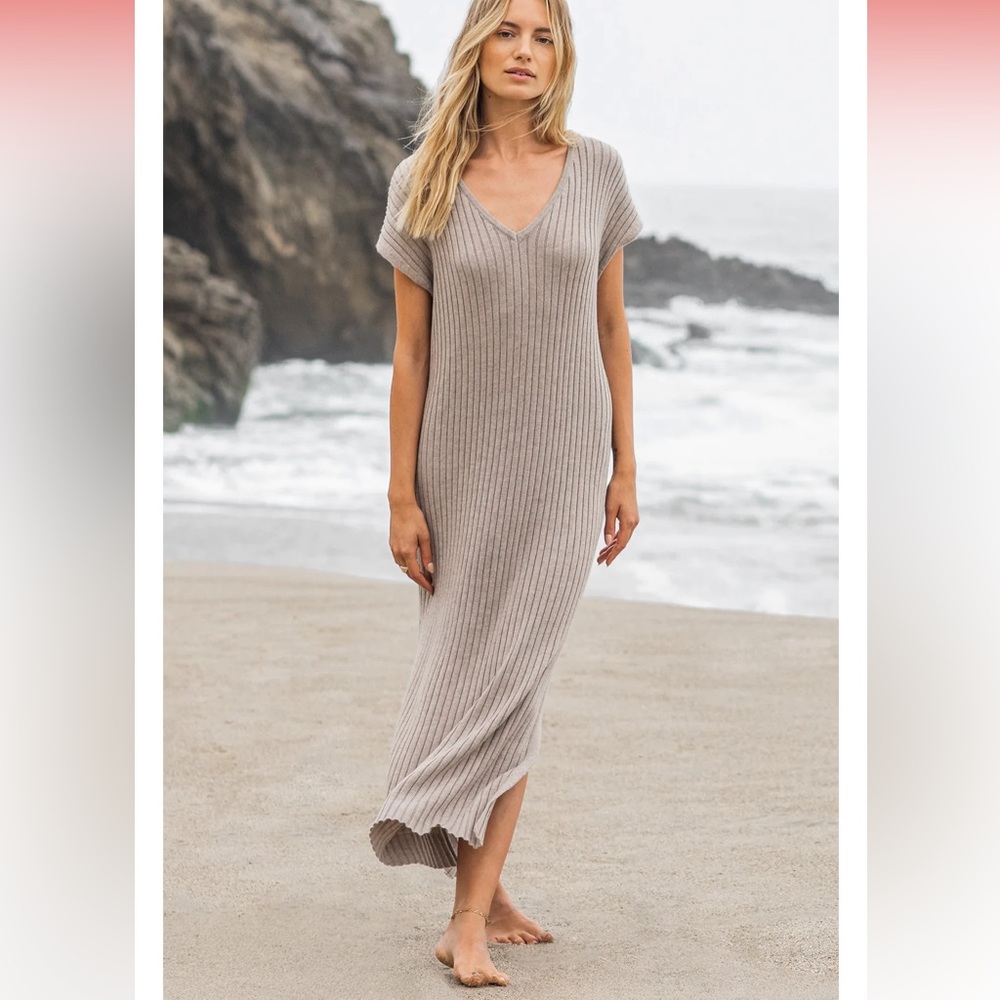 Z Supply cream maxi sweater dress